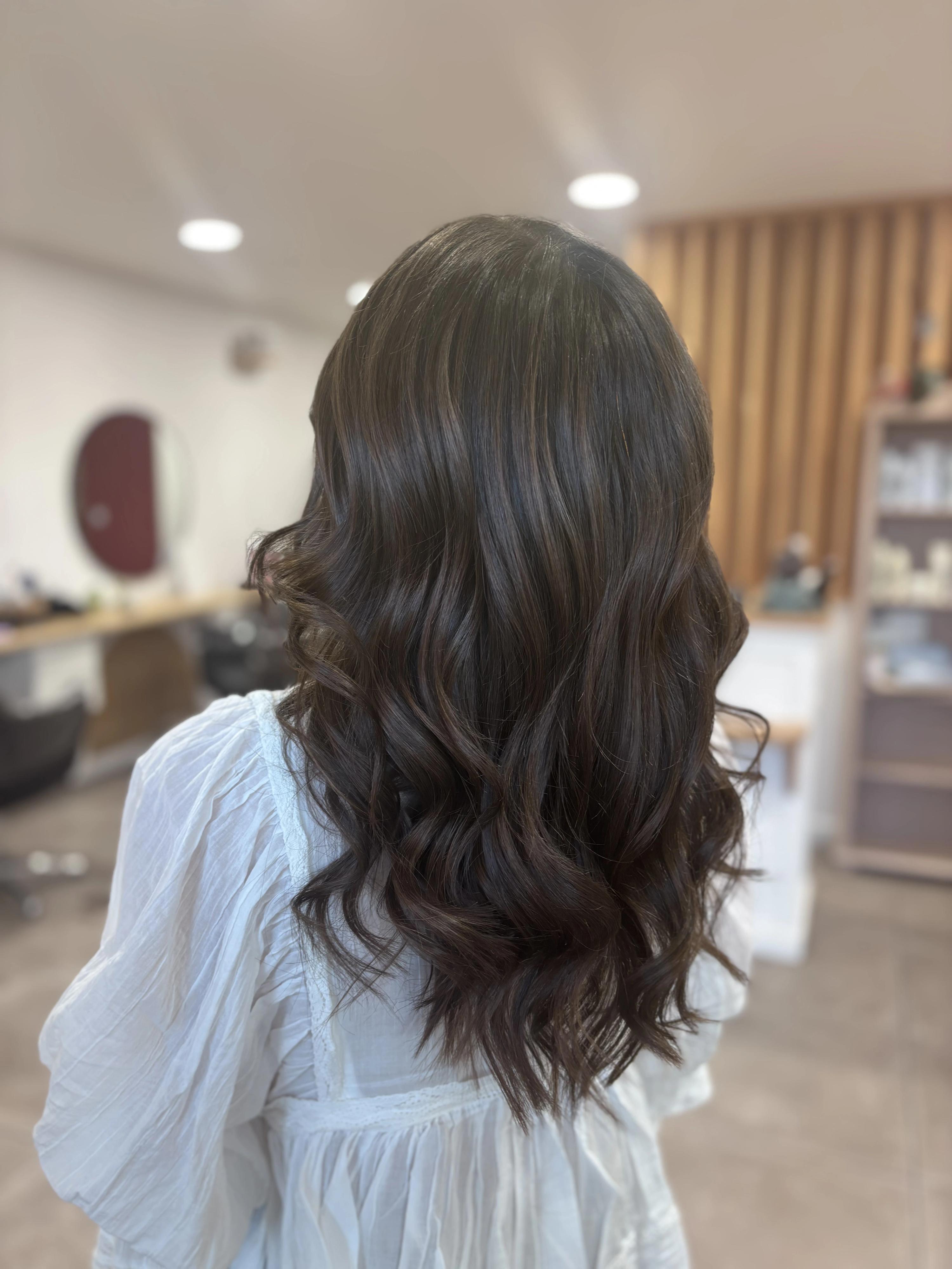 Coloration roux cuivré cheveux longs — L.Authentique